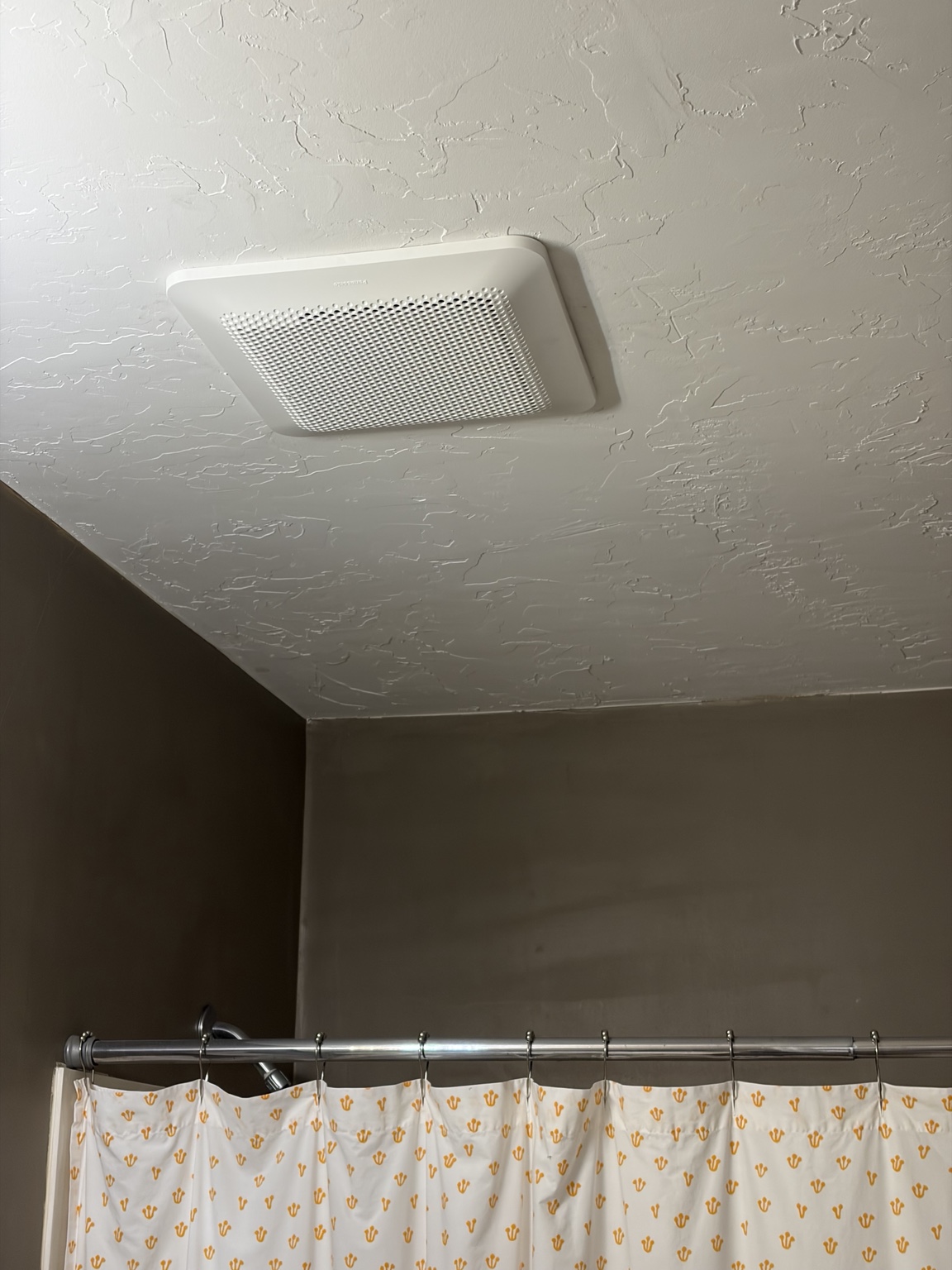 Installed Panasonic WhisperChoice bathroom exhaust fan in the hall bathroom ceiling
