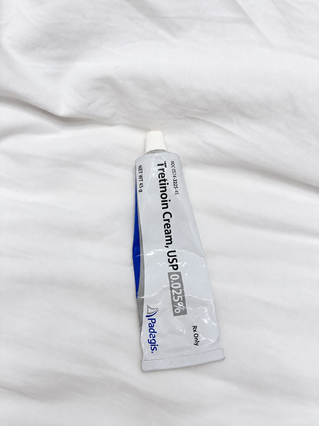 Prescription tretinoin cream USP 0.025 percent tube